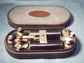 One of the many telegraph innovations developed at Caton's Ottawa, Ill. company was the Caton Pocket Relay, a telegraph key and sounder combined into a portable instrument, which was used throughout the industry for line testing. 