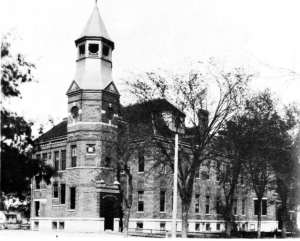 Nancy "Nannie" Hill was the principal of the old Oak Street School on the west side of Aurora in the summer of 1914 when she and a teacher at the school decided to take a European tour–just in time to get caught up in the outbreak of World War I. This photo shows what the school looked like in 1906.