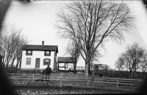 This image of the Bossin Farm, Clinton County, Iowa, gives an idea of what the Savage farm may have looked like. (Special Collections Department, Iowa State University Library)
