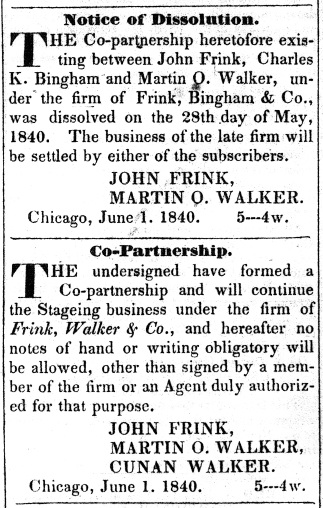 1840 Frink &amp; Walker formed